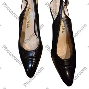 Chanel Black Women's Slingback Shoes